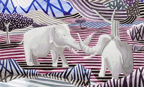 Two elephants. Javier Ortas