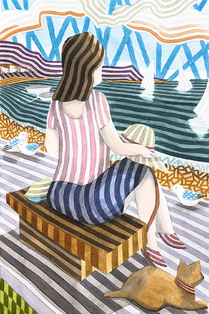 Girl looking at the sea
